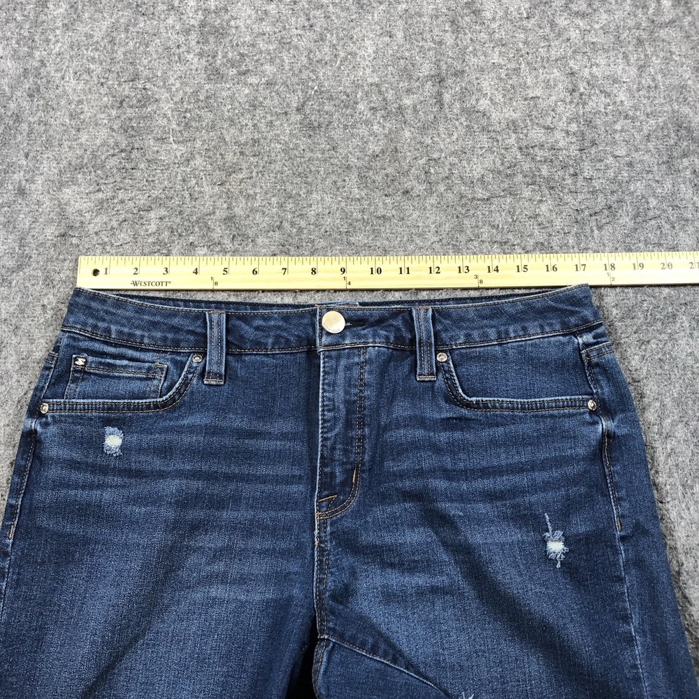 Seven7 Women's 12 Blue Denim Cutoff Shorts Raw Hem Distressed Weekend - Picture 10 of 16